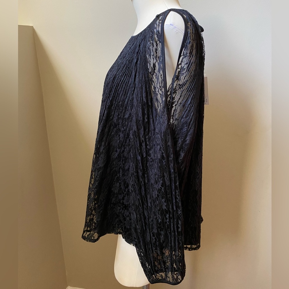 LAUREN CONRAD MATERNITY Black Lace Open-Shoulder Top NWT | Size XL - Picture 5 of 14